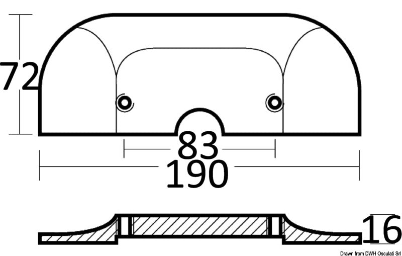 Tecnoseal Plate aluminium anode for Alpha One in/outboards - foto originale Osculati Srl