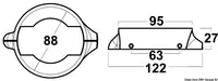 Tecnoseal Volvo Penta kraag 2-delig met schroeven, aluminium