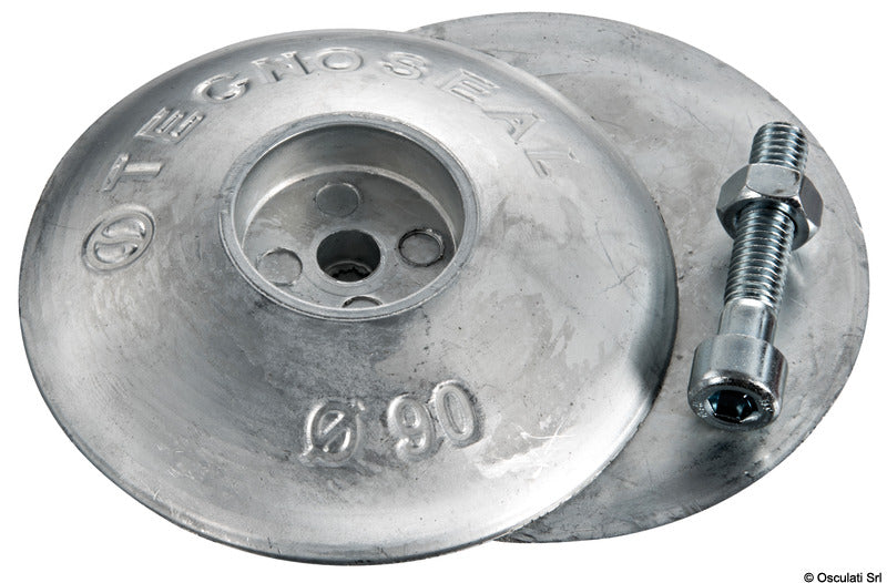 Tecnoseal Rose anode for rudders Ø 110mm 1380gr pairweight - foto originale Osculati Srl