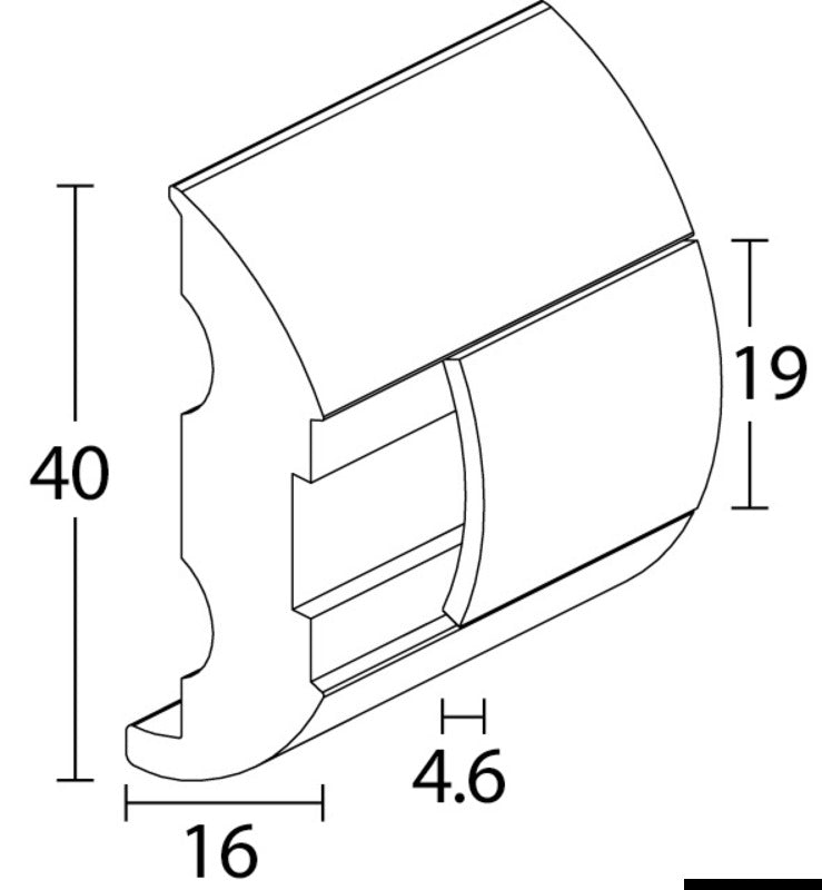 Douglas marine Black PVC base for fender profile 20 deep-drawn (pack of 24) - foto originale Osculati Srl