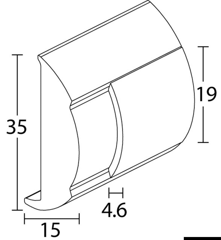 Douglas marine White PVC base for fender profile 20 flared (pack of 24) - foto originale Osculati Srl