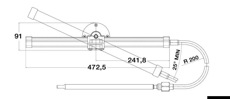 Ultraflex TM87O straighline steering system 14' - foto originale Osculati Srl