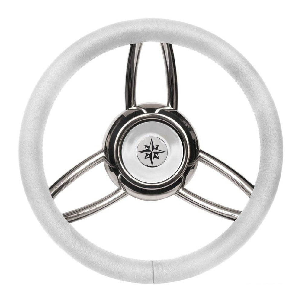 Blitz steering wheel w/soft polyurethan ring white - foto originale Osculati Srl