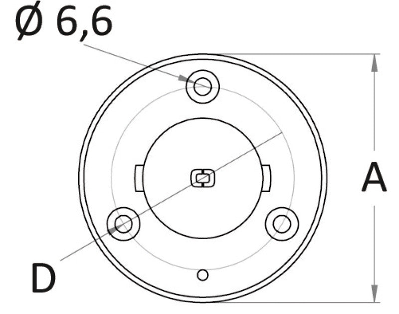 Recess-fit bushing, straight for carbon pole Ø 50 mm - foto originale Osculati Srl