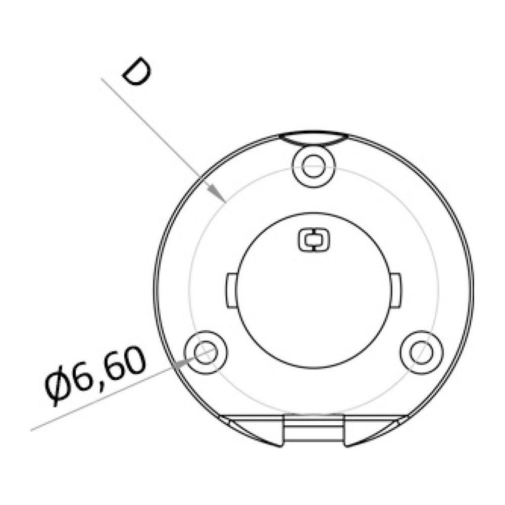 6°-angled recessed bush 150 mm - foto originale Osculati Srl