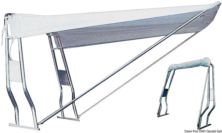 Telescopic awning navy blue 130 x 170 cm - foto originale Osculati Srl