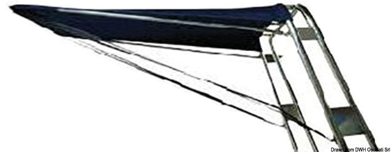 Telescopic stern awning navy blue 130 x 155 cm - foto originale Osculati Srl