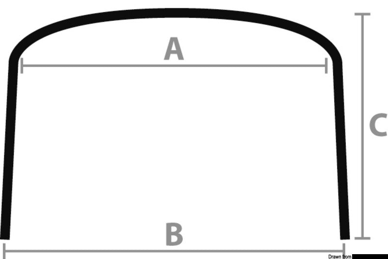 Bimini Depth 4-arc sunshade 175/185 cm white - foto originale Osculati Srl