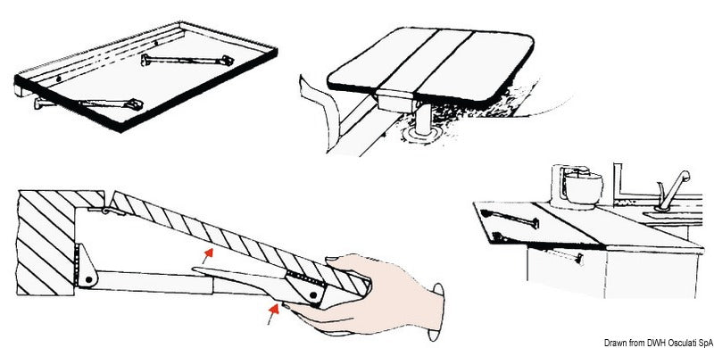 Arm for Rakego foldable arm 60 kg 20/30 mm - foto originale Osculati Srl