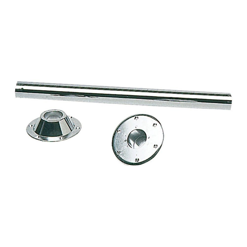 Table pedestal chrome-plated steel 700 mm - foto originale Osculati Srl