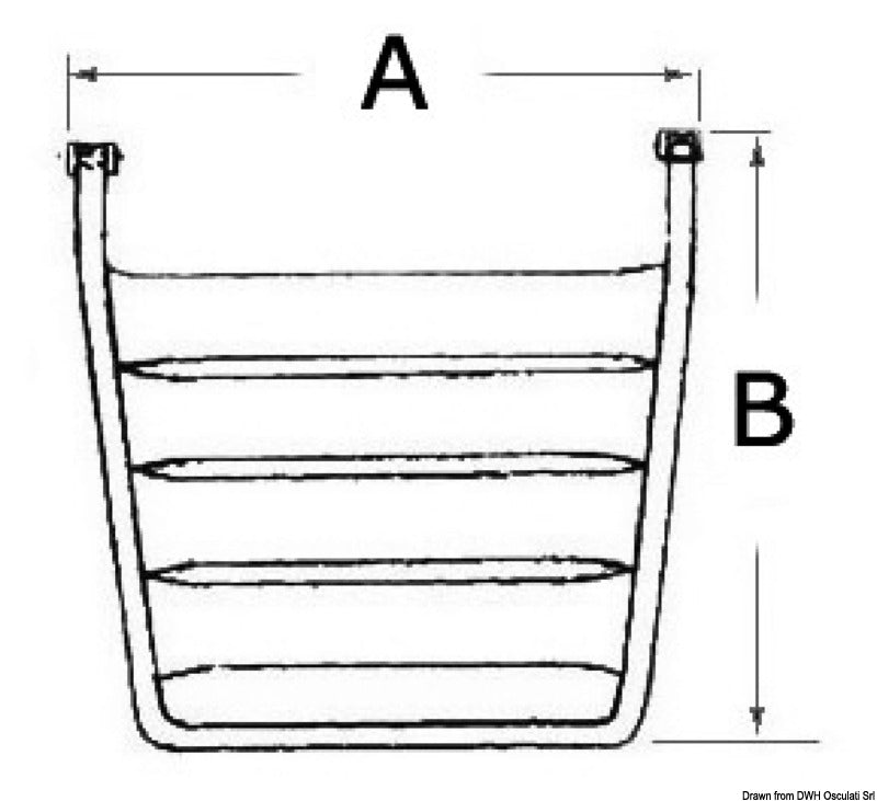 Stern plattform with ladder 45x45 cm - foto originale Osculati Srl