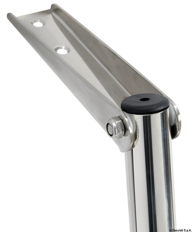 Telescopic large ladder AISI316 black 4 steps - foto originale Osculati Srl