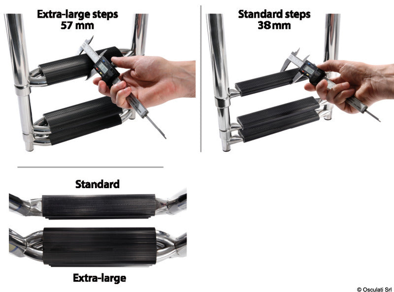 BIG telescopic ladder for platform 5 steps - foto originale Osculati Srl