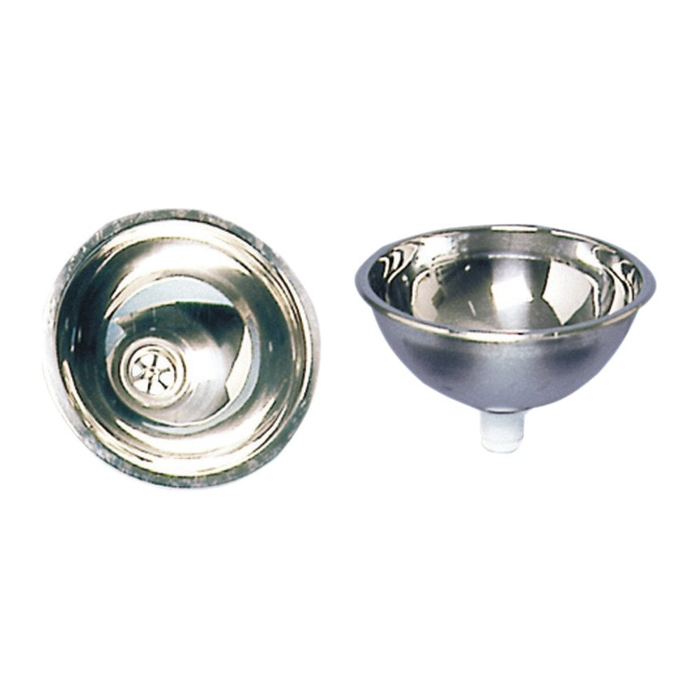SS mirror polished hemispherical sink 260x120 mm - foto originale Osculati Srl