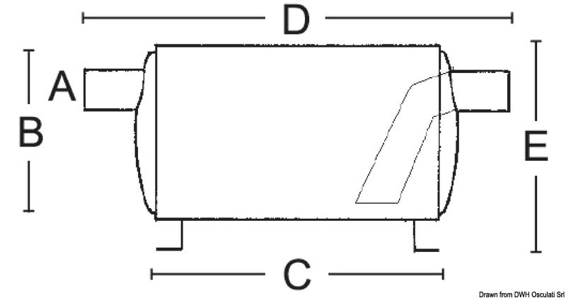 Exhaust silencer Ø 76 mm - foto originale Osculati Srl