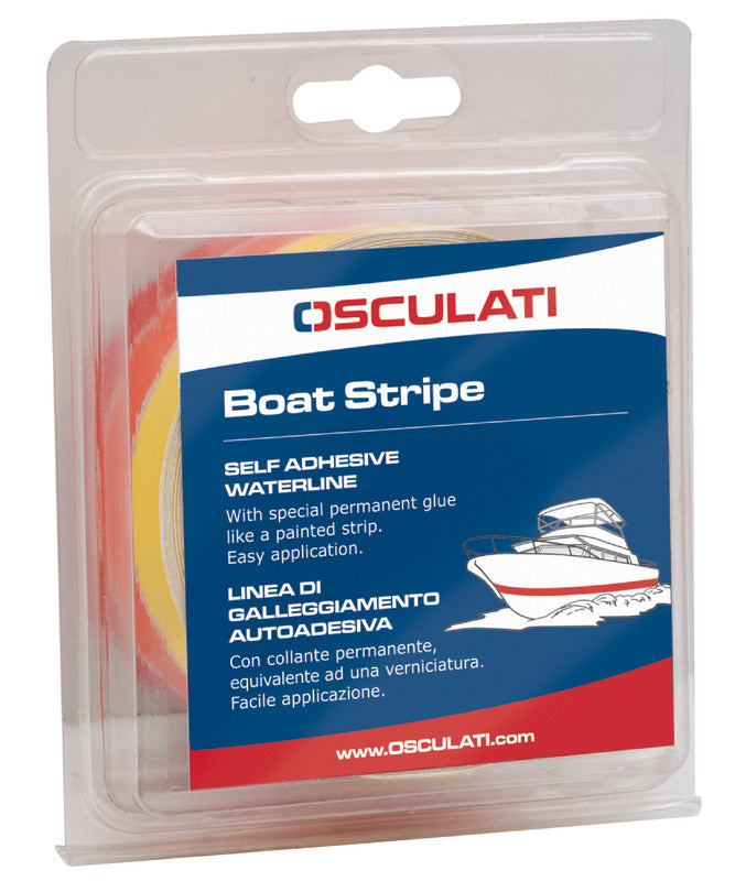 Waterline 3-stripe shading yellow 33 mm - foto originale Osculati Srl
