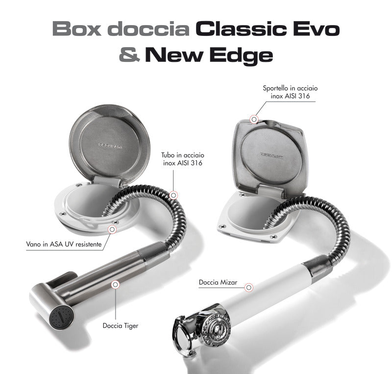 Doccia Classic Evo doccia Tiger tubo Inox 2,5 m (Bulk 10 pz) (pack of 10) - foto originale Osculati Srl