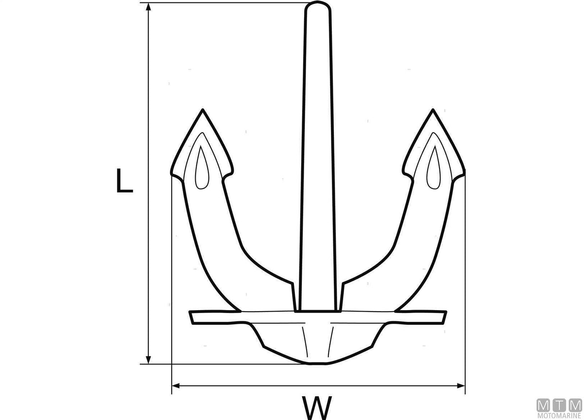 Hall anchor 48 kg hot-dip galvanized steel - original photo Motomarine Srl