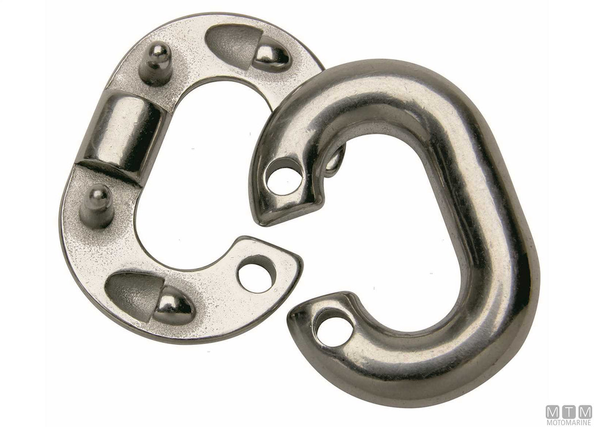 Connecting link for chain Ø12 mm 4 pins stainless steel 316 - original photo Motomarine Srl