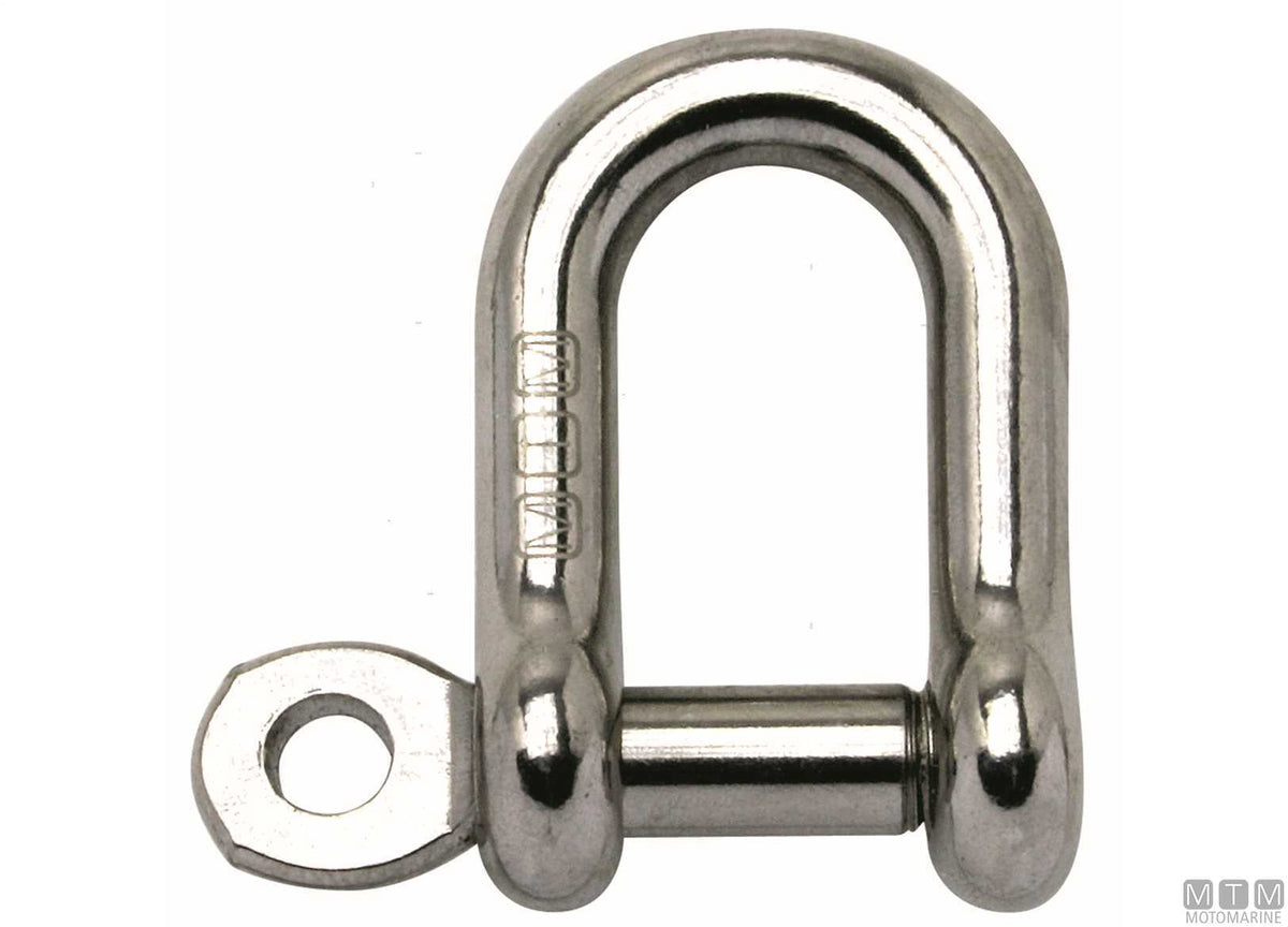 Straight shackle Ø8 mm stainless steel 316 M-CARD - original photo Motomarine Srl