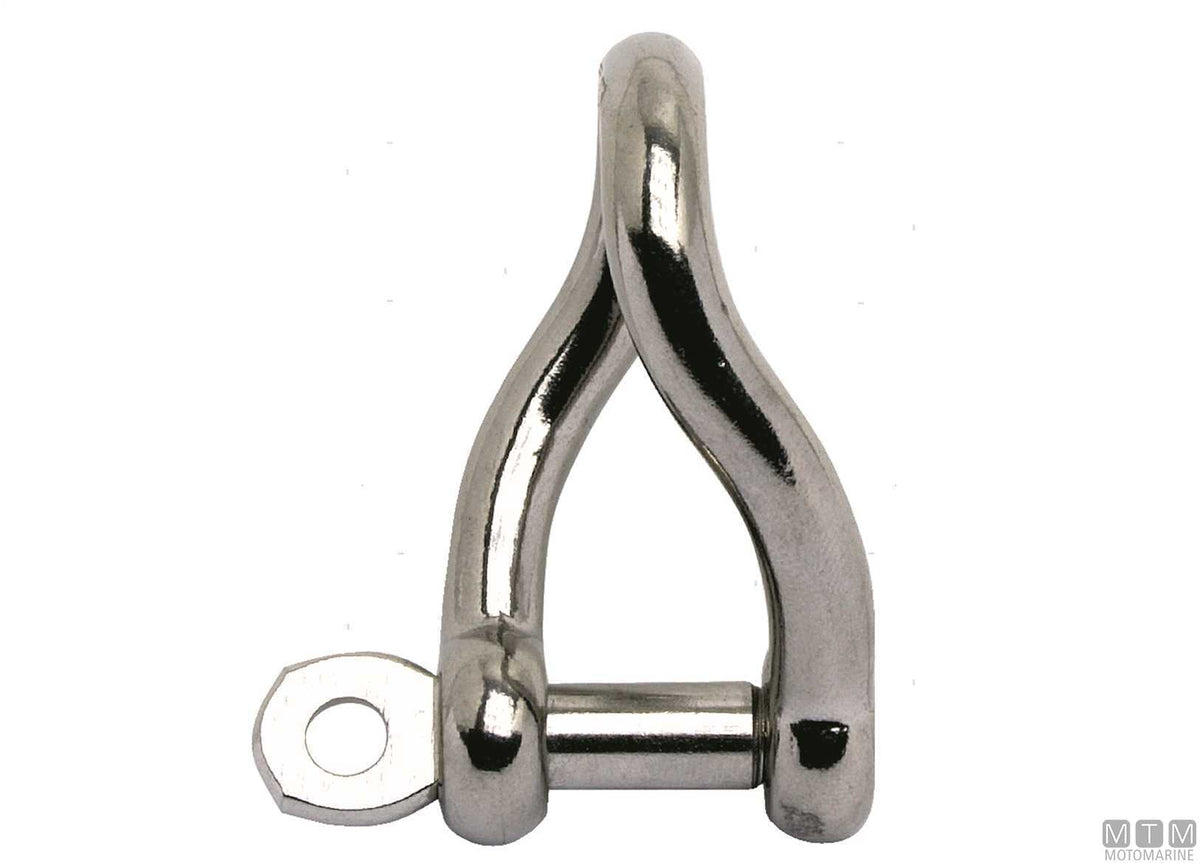 Twisted shackle Ø6 mm stainless steel 316 M-CARD - original photo Motomarine Srl