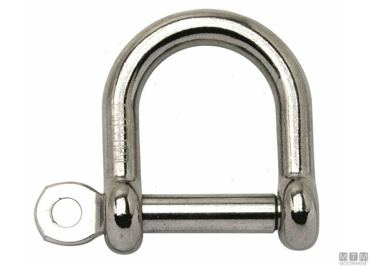 Wide shackle Ø8 mm AISI 316 stainless steel M-CARD - original photo Motomarine Srl