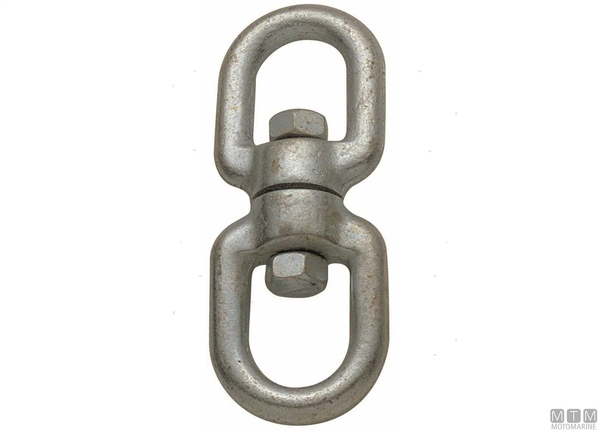 Eye/eye swivel Ø13 mm hot-dip galvanized steel - original photo Motomarine Srl