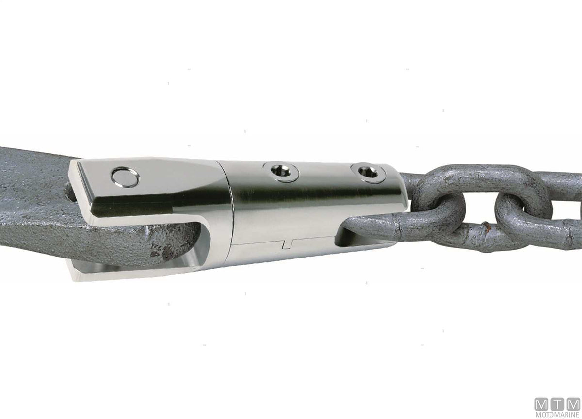 Sidermarine anchor connector, chain Ø12/14/16 mm, stainless steel 316 - original photo Motomarine Srl