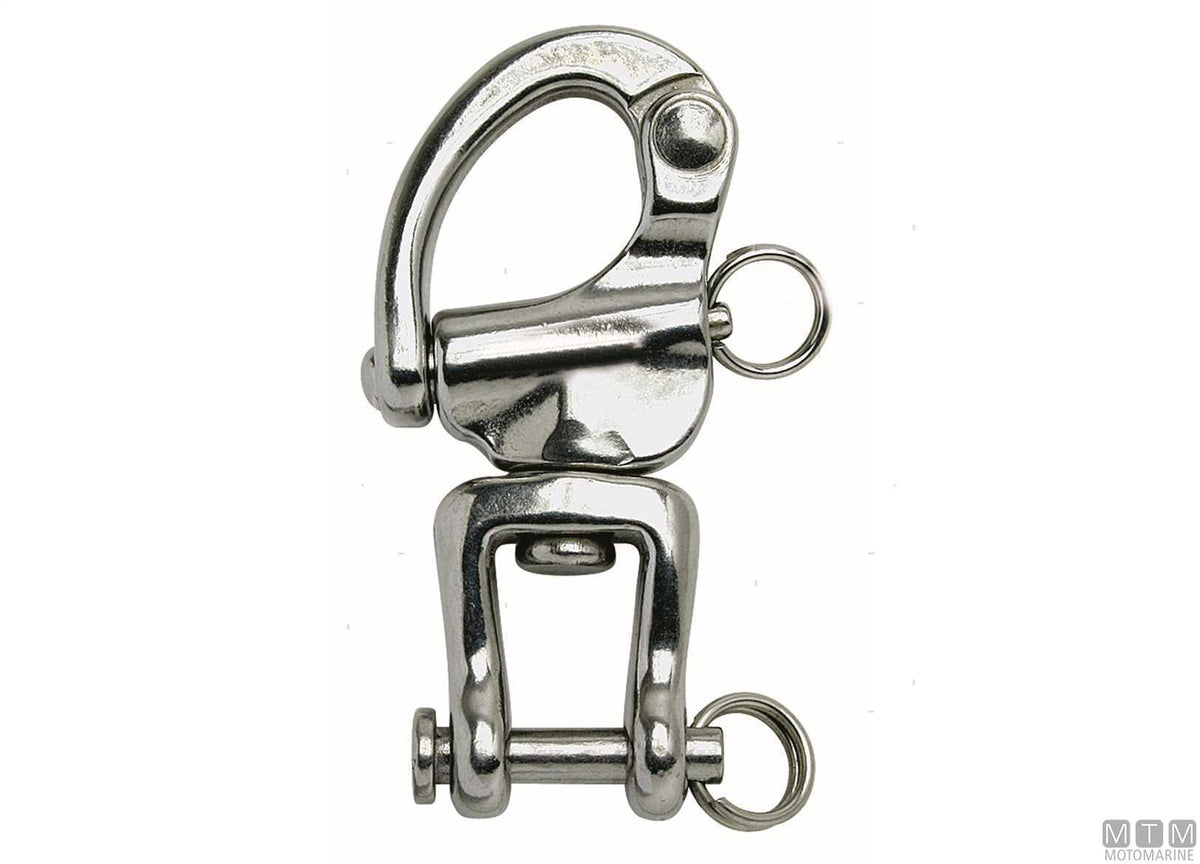 Spinnaker quick release snap shackle with shackle L74 mm, 316 stainless steel - original photo Motomarine Srl