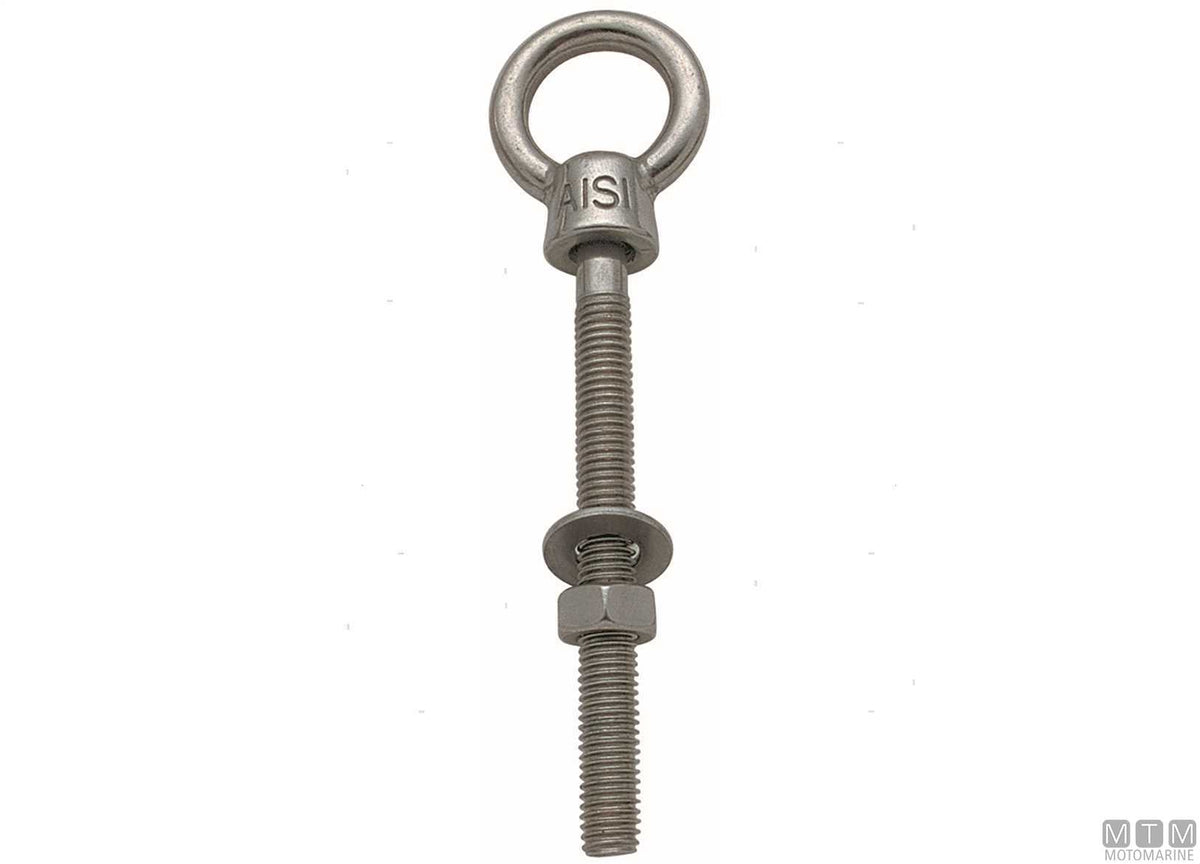 Eyebolt with turned eye Ø5 mm H40 mm AISI 316 stainless steel - original photo Motomarine Srl