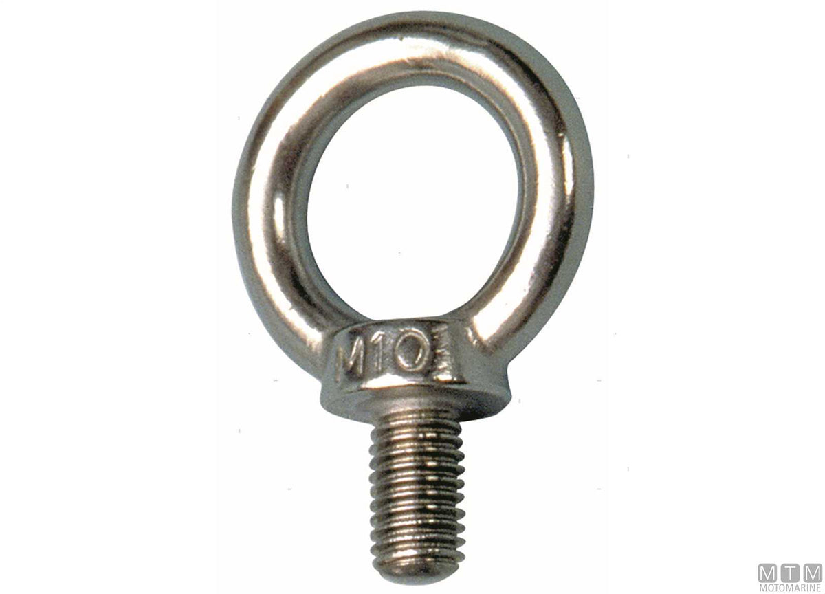 Male eye terminal M8 AISI 316 stainless steel - original photo Motomarine Srl