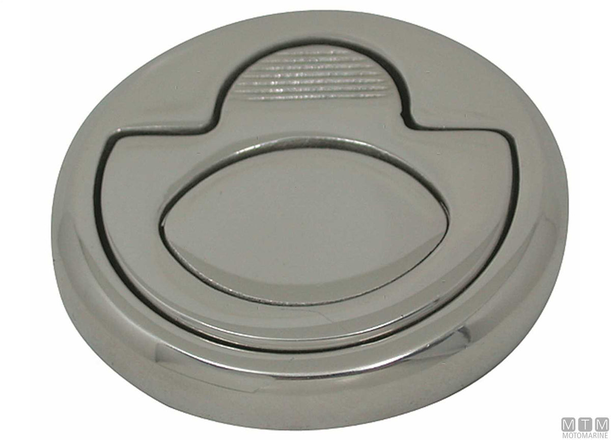 Flush round recessed handle Ø50 mm in stainless steel - original photo Motomarine Srl