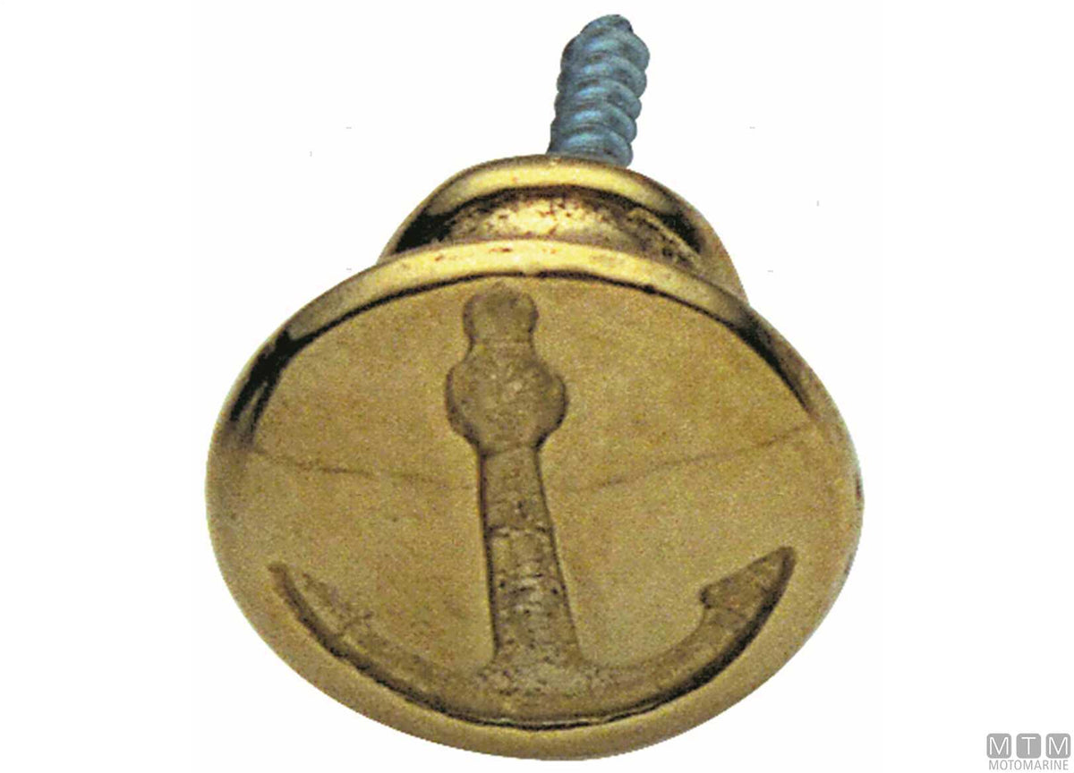 Knob Ø23 mm in polished brass - original photo Motomarine Srl