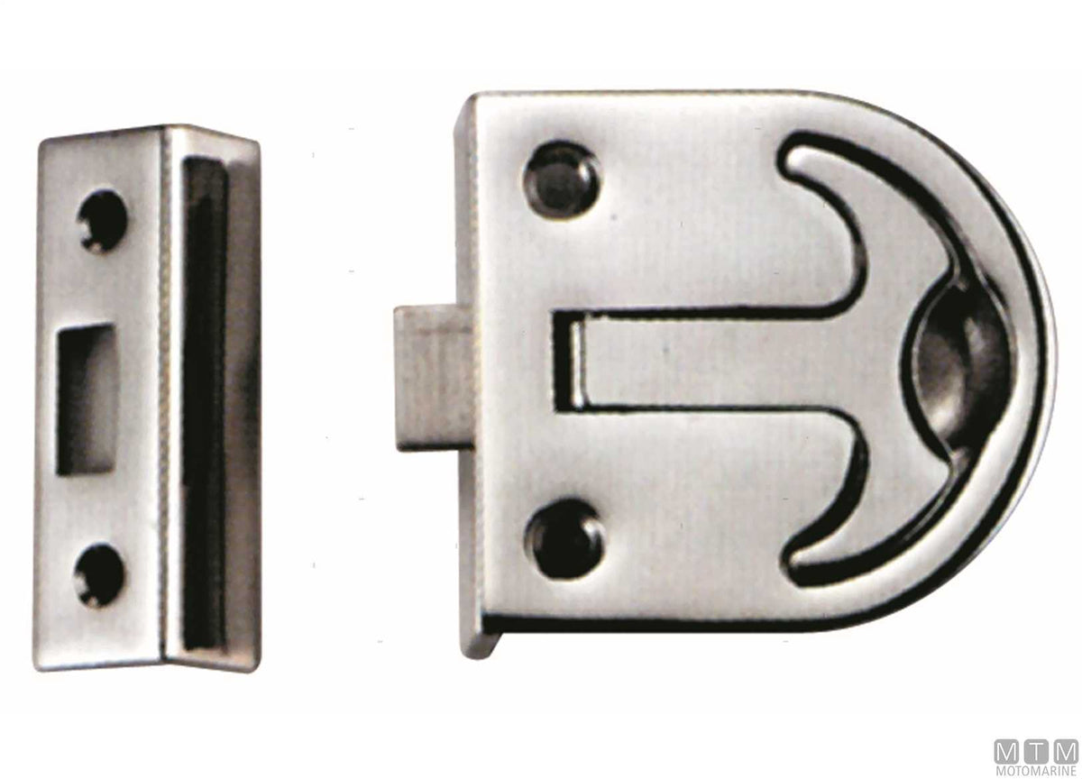Recessed latch with T-handle 57x65 mm in stainless steel - original photo Motomarine Srl