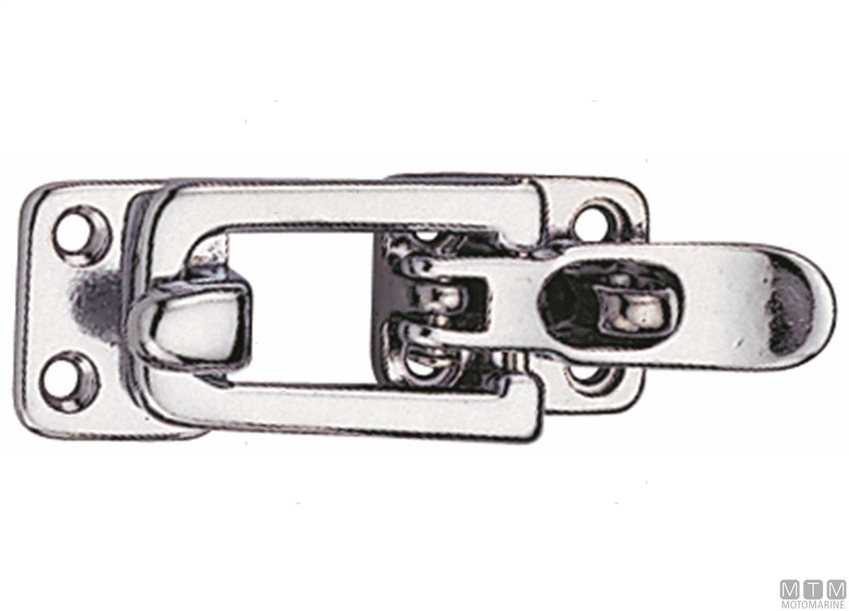Flat lever latch with padlock hole 100x30 mm, stainless steel - original photo Motomarine Srl