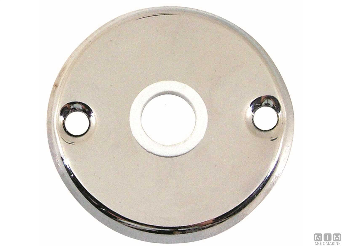 Round XL rosette for handle finishing chromed brass - original photo Motomarine Srl