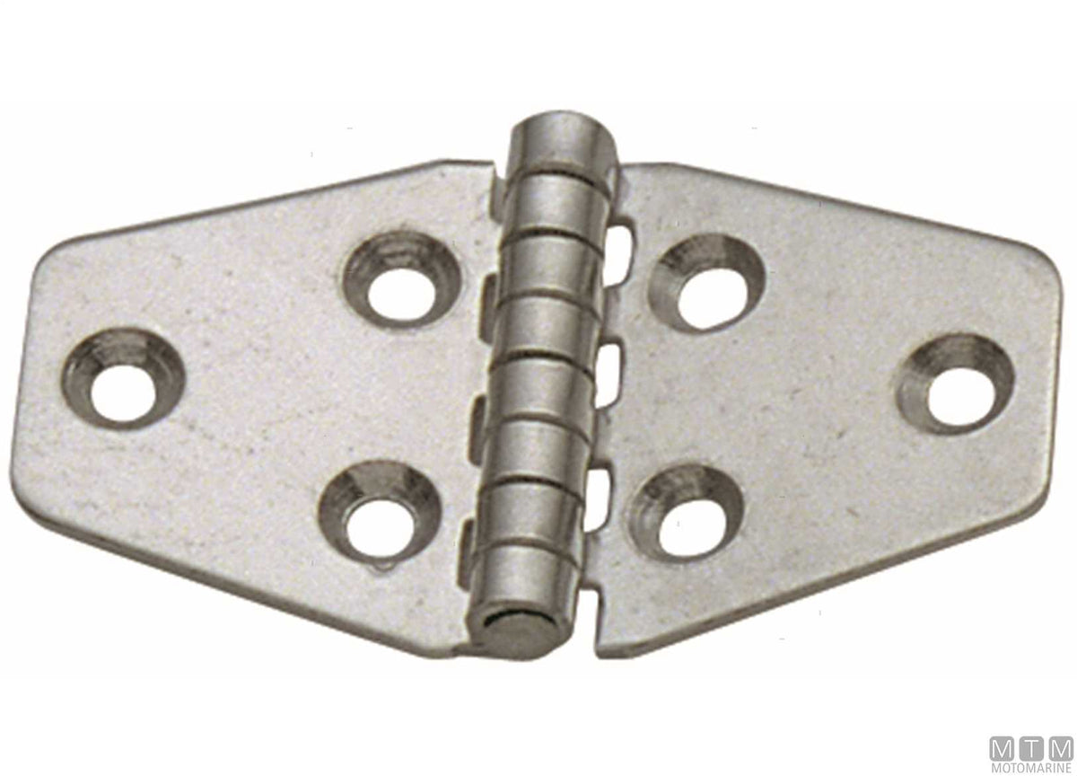 Biscuit hinge 40x70 mm in AISI 316 stainless steel - original photo Motomarine Srl