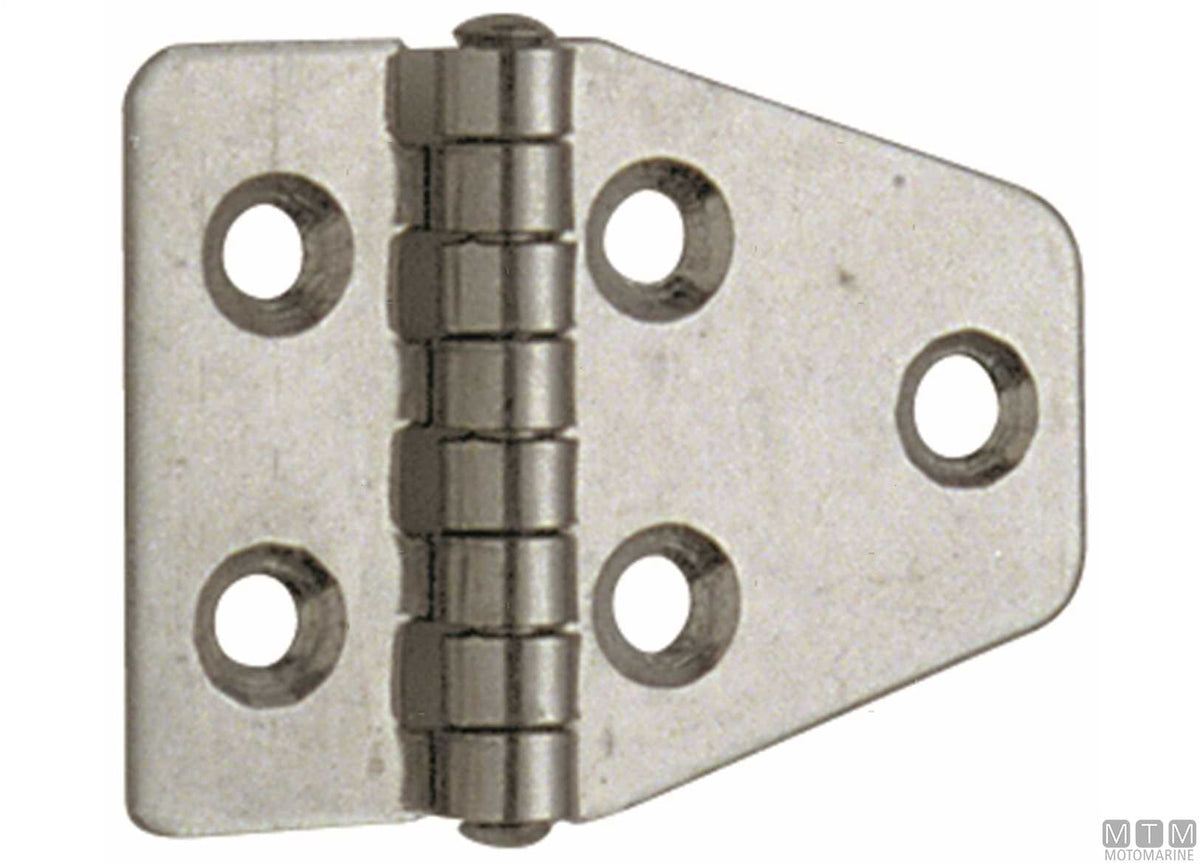 Asymmetric hinge 40x70 mm in AISI 316 stainless steel - original photo Motomarine Srl