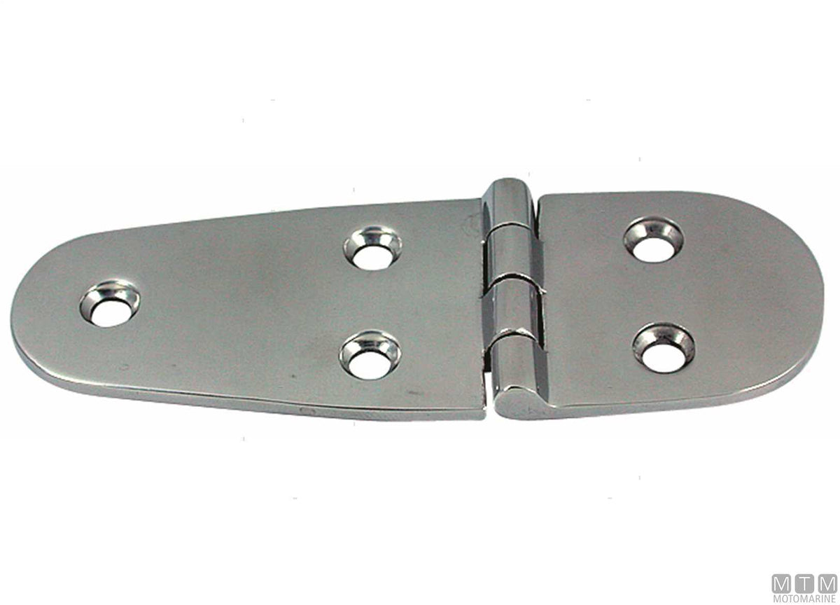 Heavy-duty asymmetric hinge 38x108 mm, 316 stainless steel - original photo Motomarine Srl
