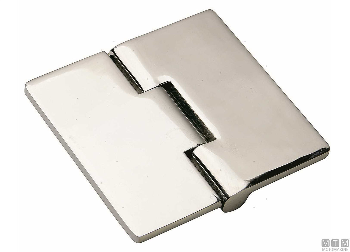 Flush book hinge FS-SLIM 70x65 mm in stainless steel 316 - original photo Motomarine Srl
