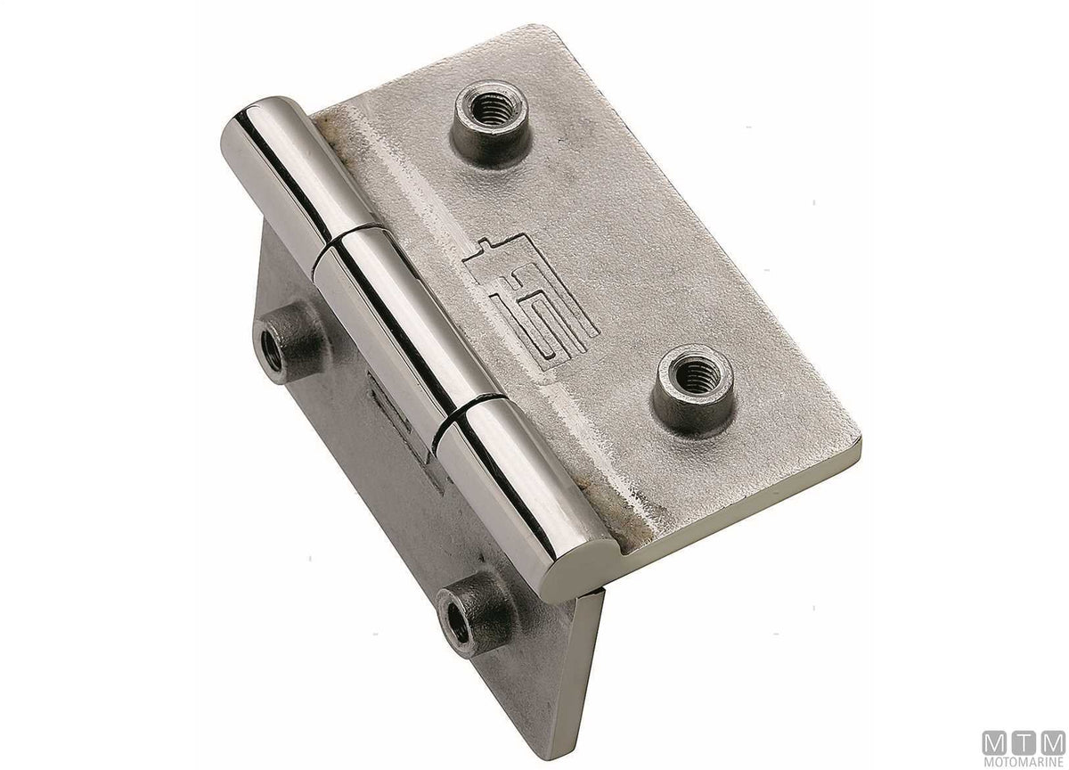 Flush book hinge FS-SLIM 70x65 mm in stainless steel 316 - original photo Motomarine Srl