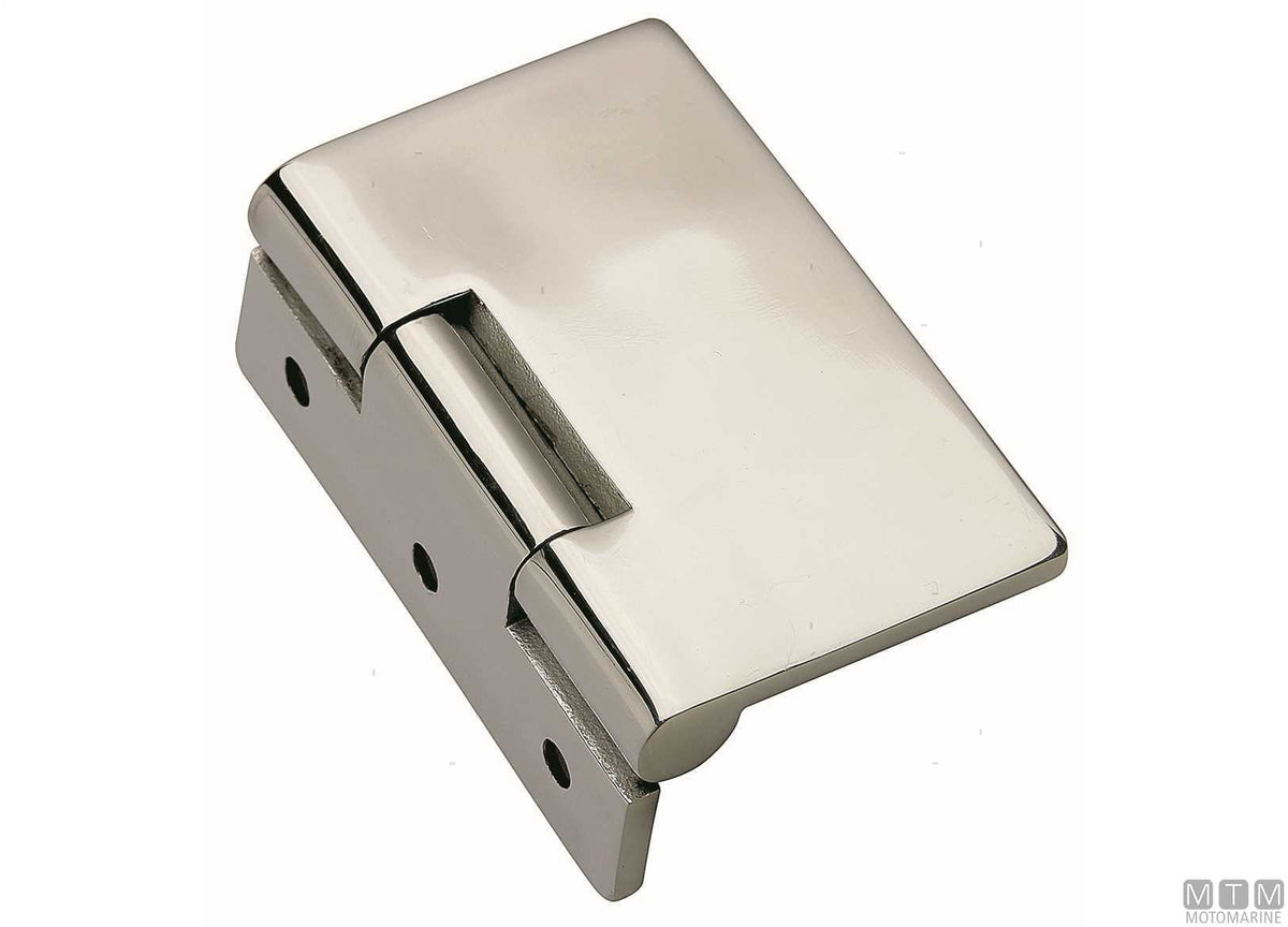 Asymmetric flush hinge FS-SLIM 65x55 mm in stainless steel 316 - original photo Motomarine Srl