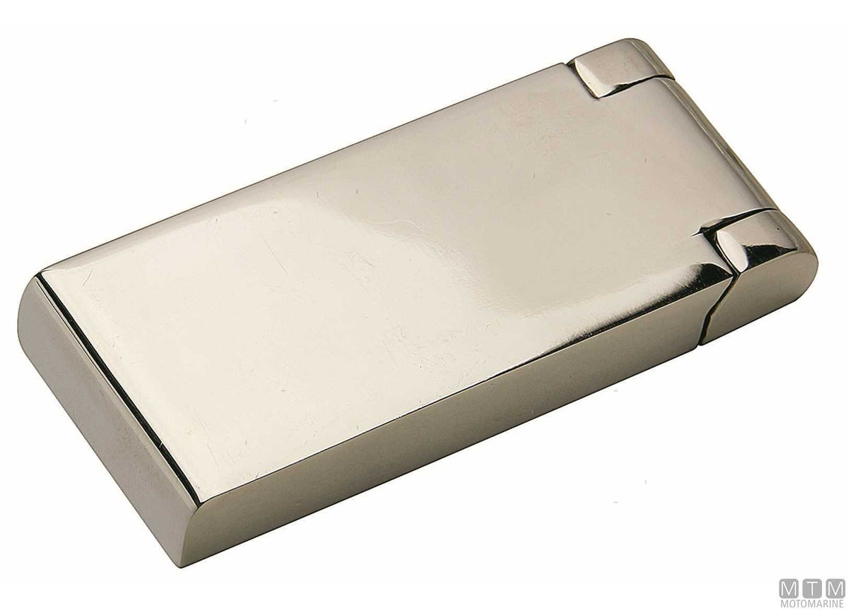 Asymmetric flush hinge FS-SLIM 70x30 mm in stainless steel 316 - original photo Motomarine Srl