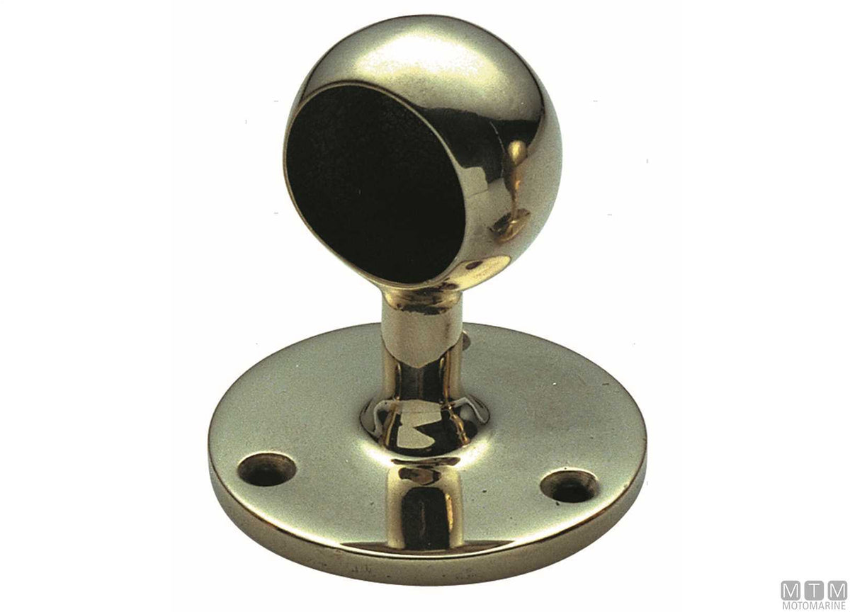 Through support Ø30 mm polished brass - original photo Motomarine Srl