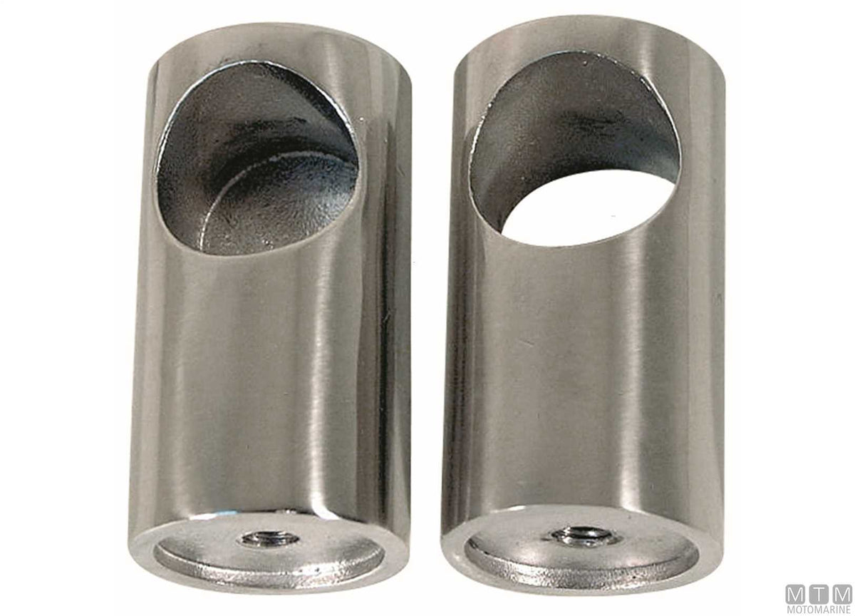Cylindrical end support D22 mm, stainless steel 316 - original photo Motomarine Srl