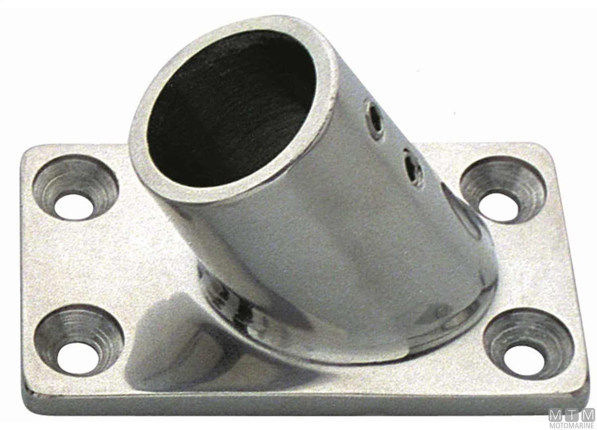 Square base 60° Ø22 mm stainless steel 316 - original photo Motomarine Srl