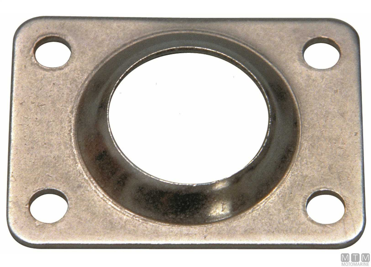 Rectangular welding base 90° Ø22 mm stainless steel 316 cast - original photo Motomarine Srl