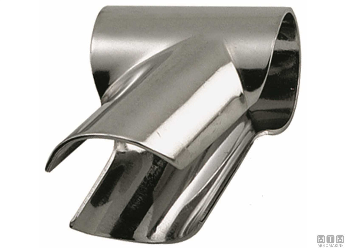 Open T-joint 60° Ø22 mm stainless steel 316 cast - original photo Motomarine Srl