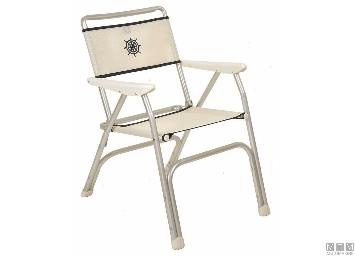 Forma Marathon M100P armchair, royal blue, aluminium - original photo Motomarine Srl