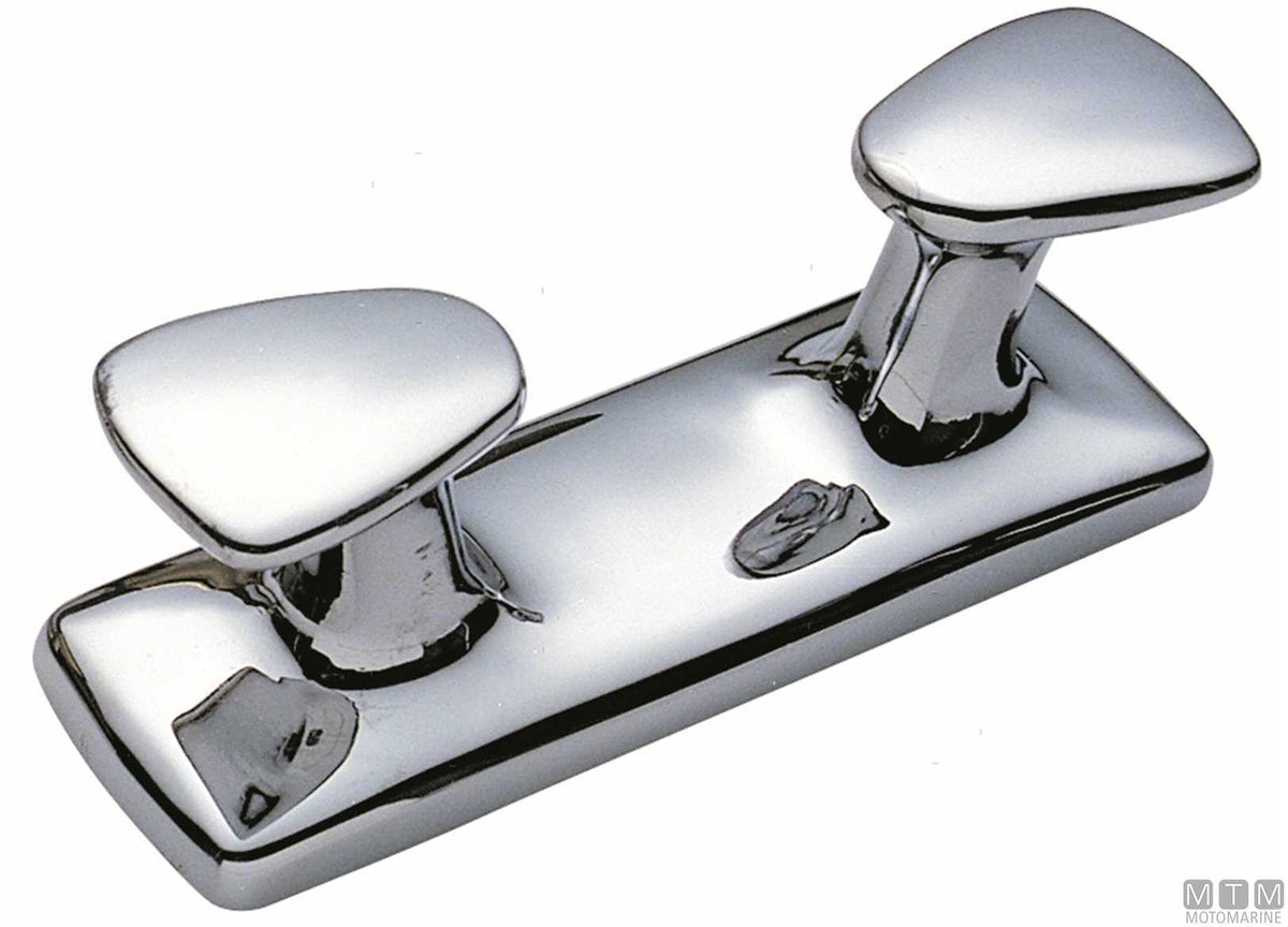 2-horn cleat New 200 mm in chromed brass - original photo Motomarine Srl